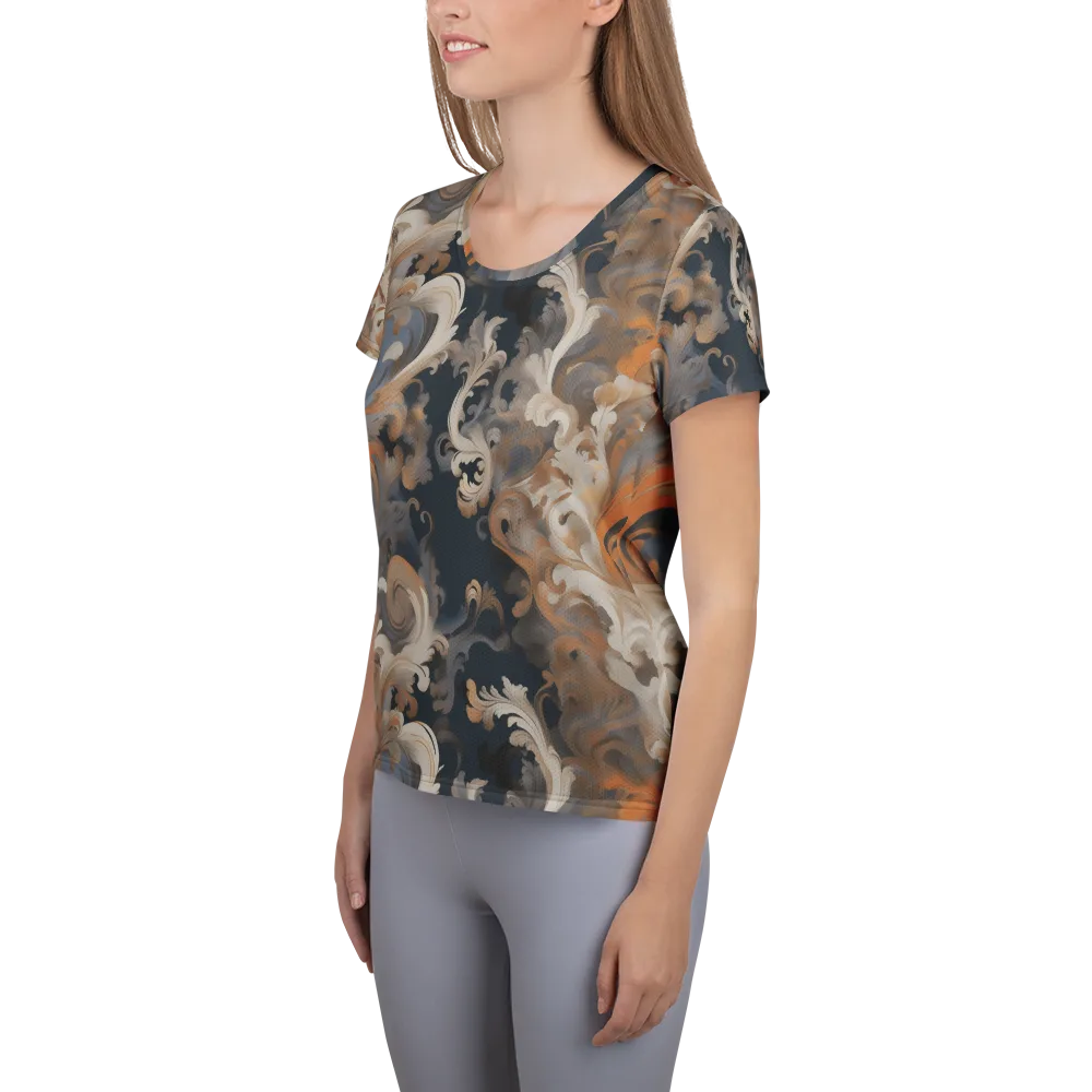Baroque Drift on Women's Athletic T-Shirt — Left