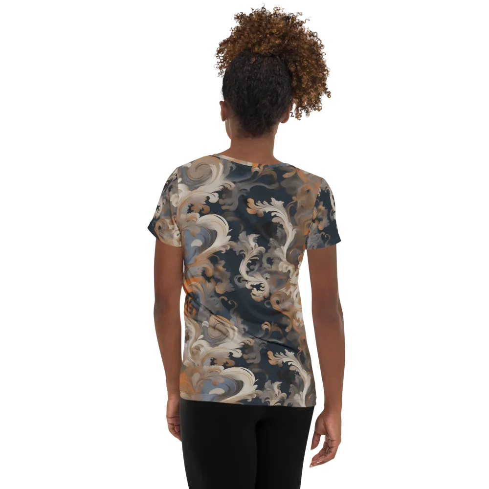 Baroque Drift on Women's Athletic T-Shirt — Back