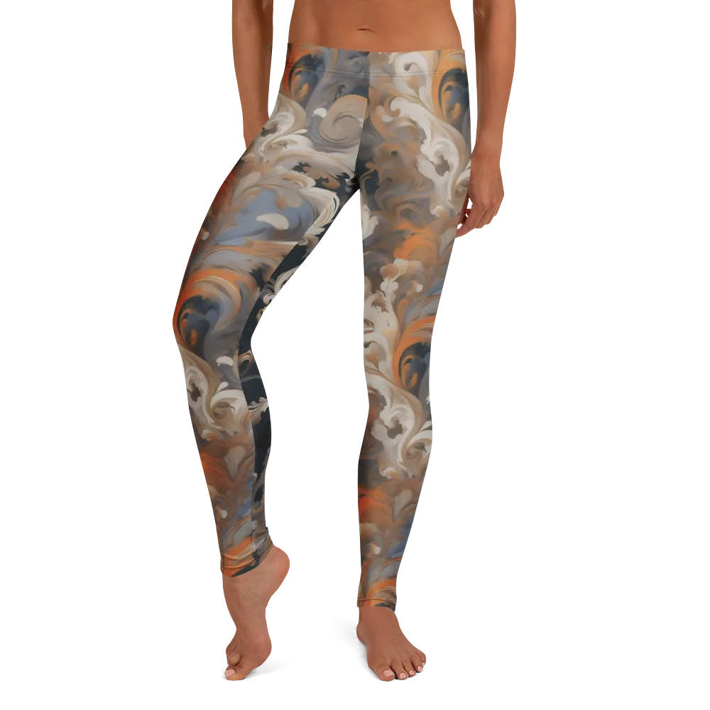 Baroque Drift on Leggings — Front