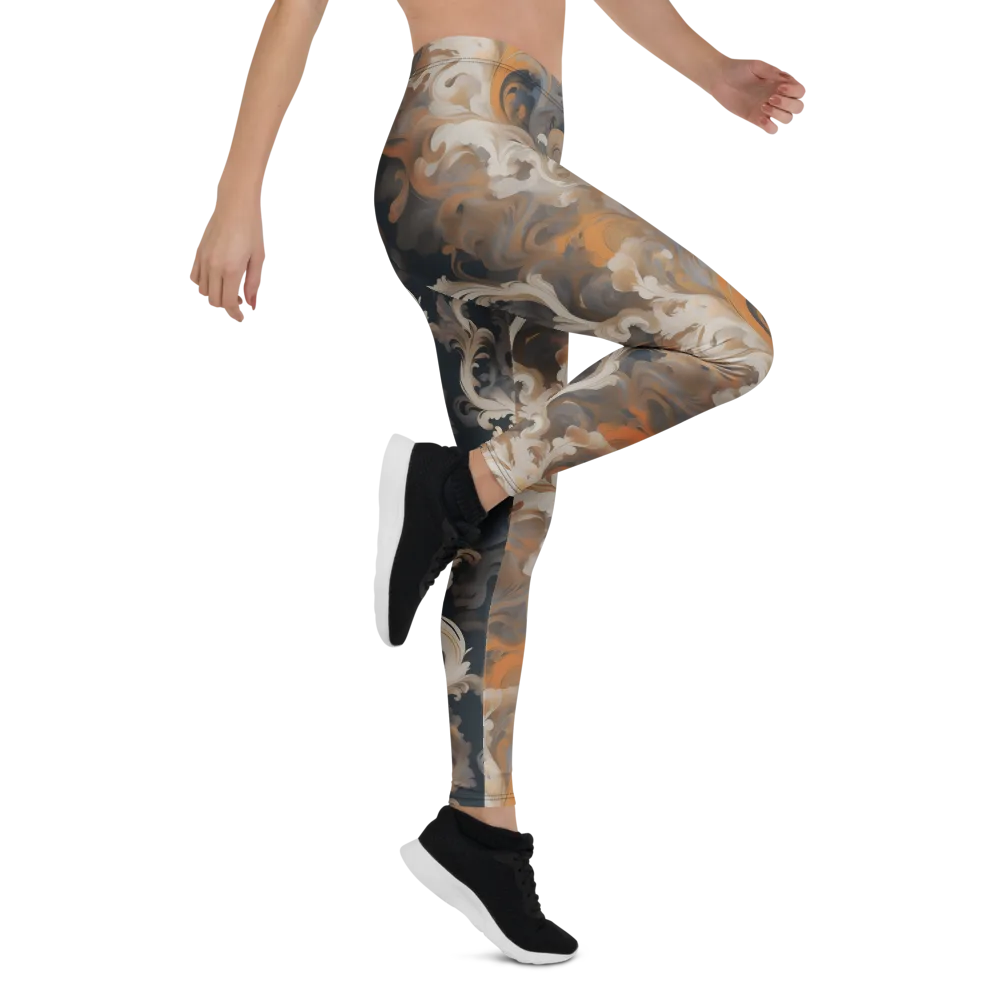 Baroque Drift on Leggings — Right