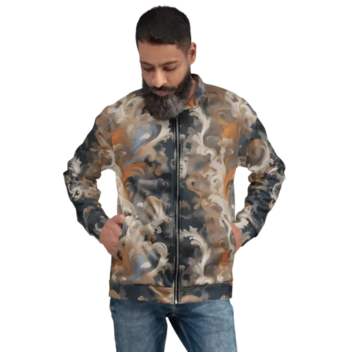 Baroque Drift on a Bomber Jacket