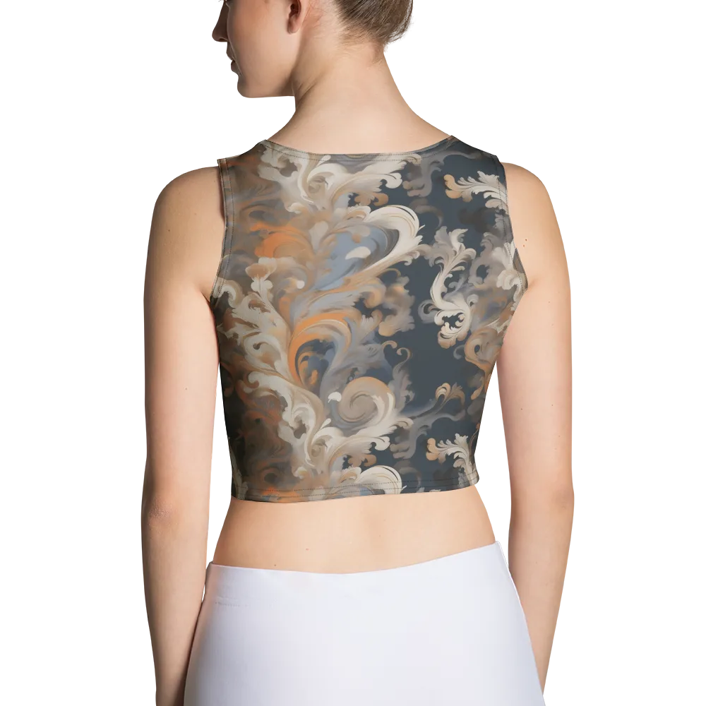 Baroque Drift on Crop Top — Back