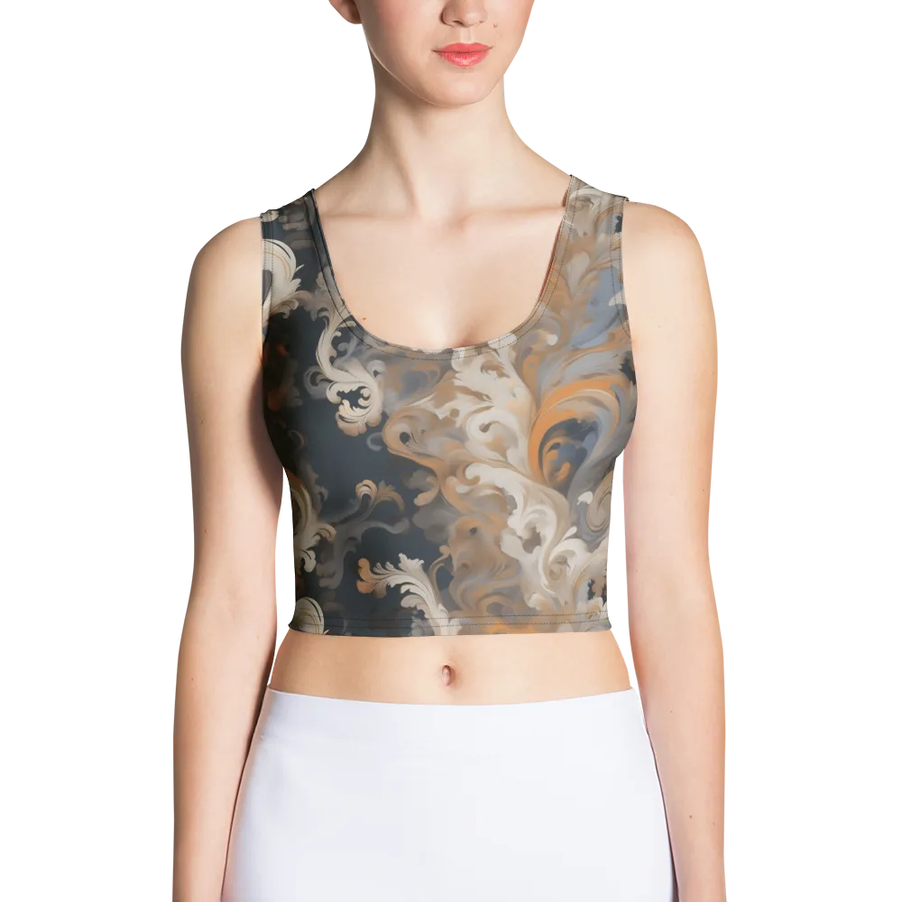 Baroque Drift on Crop Top — Front