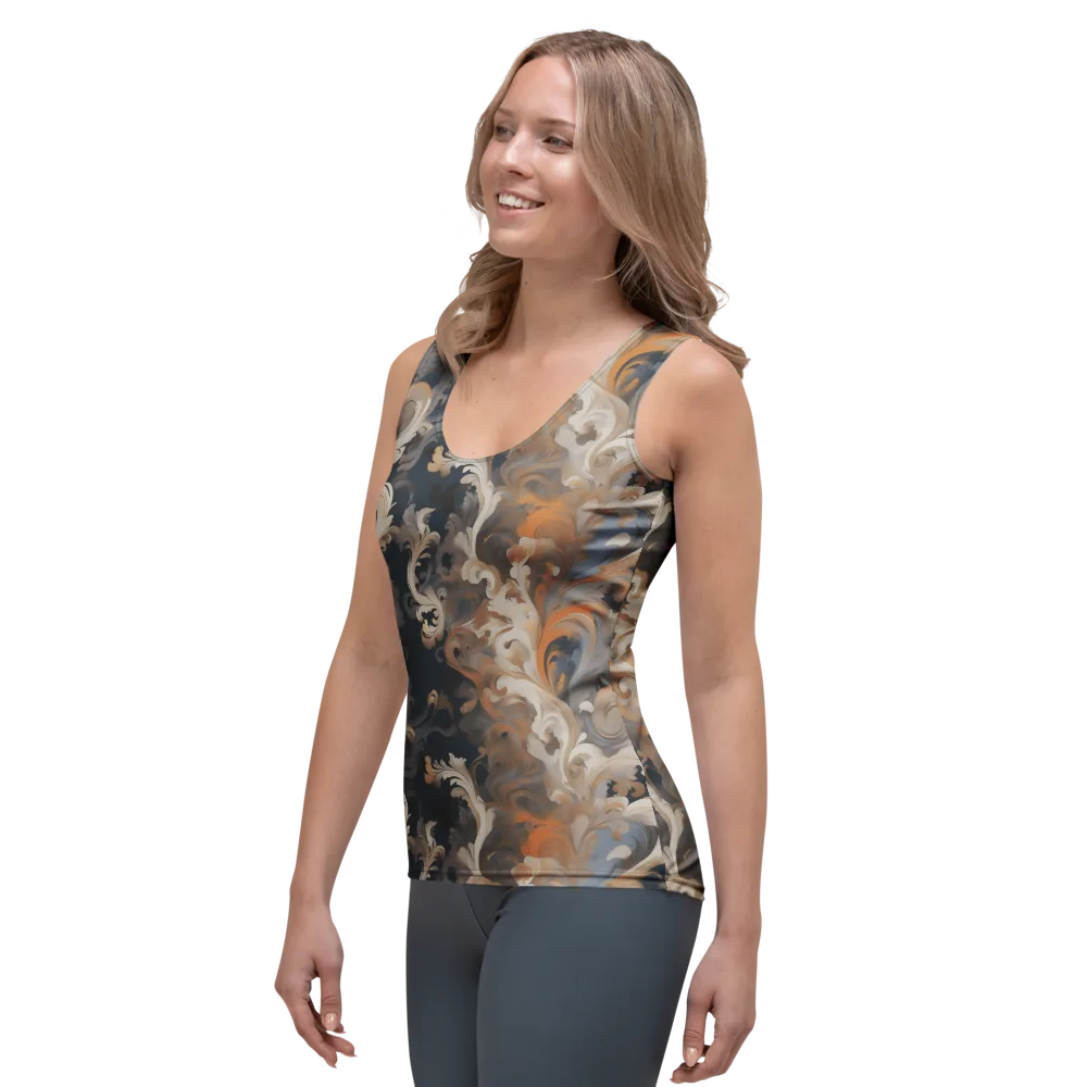 Baroque Drift on Women's Tank Top — Left Front