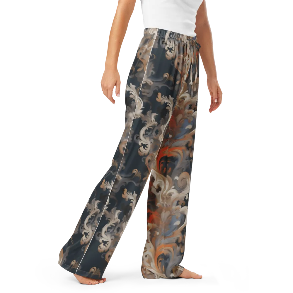 Baroque Drift on Women's Pajama Pants — Right Front