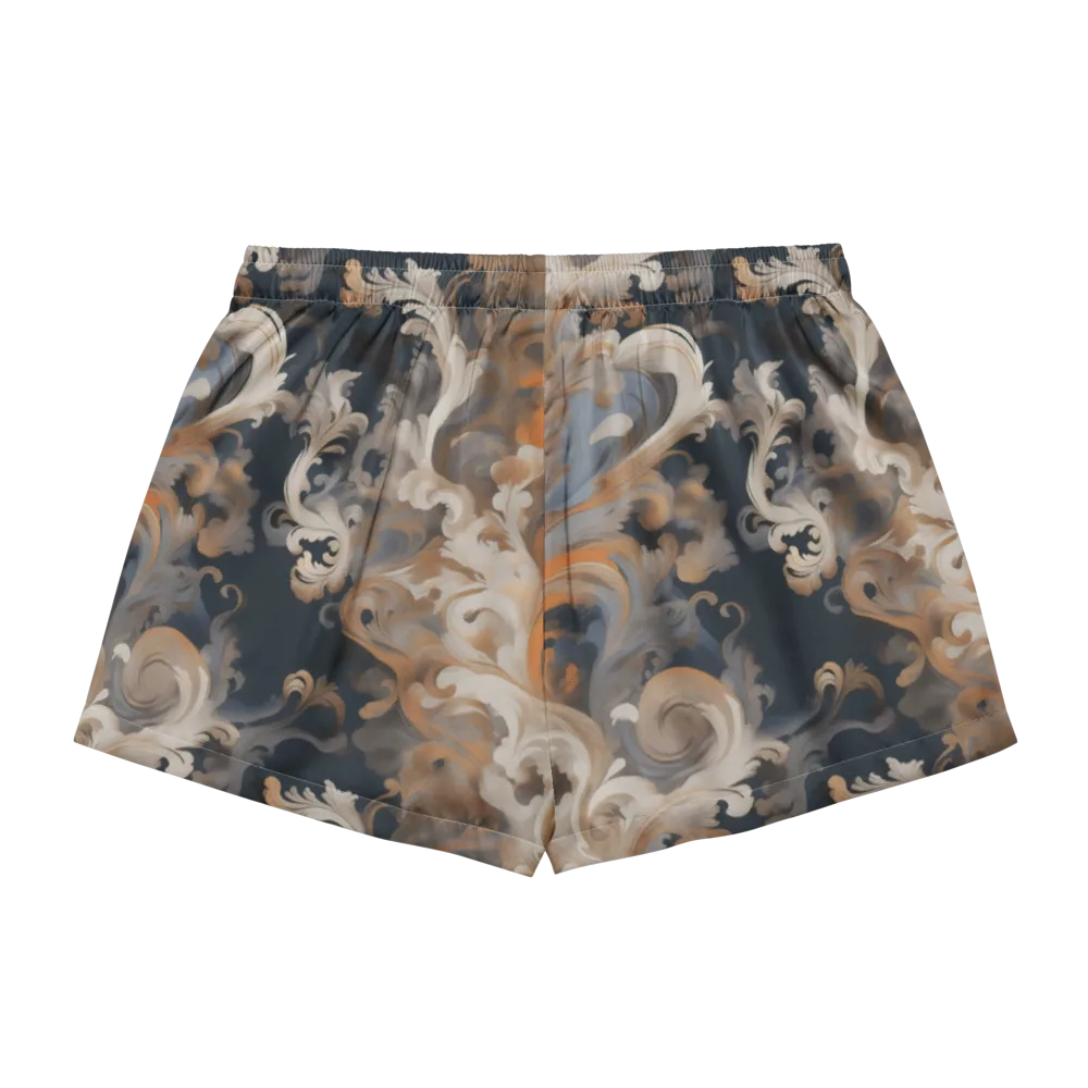 Baroque Drift on Women's Pajama Shorts — Back