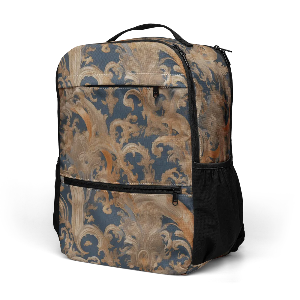 Baroque Midnight on Utility Backpack — Left Front