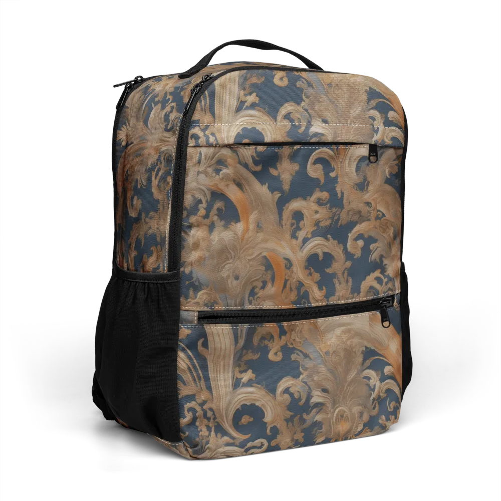 Baroque Midnight on Utility Backpack — Right Front