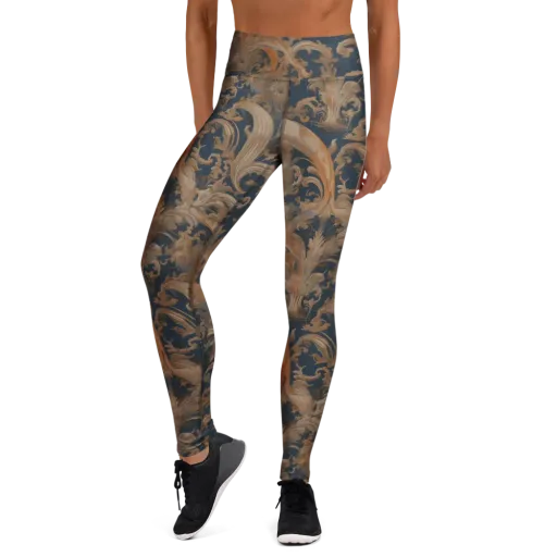 Baroque Midnight on a Yoga Leggings