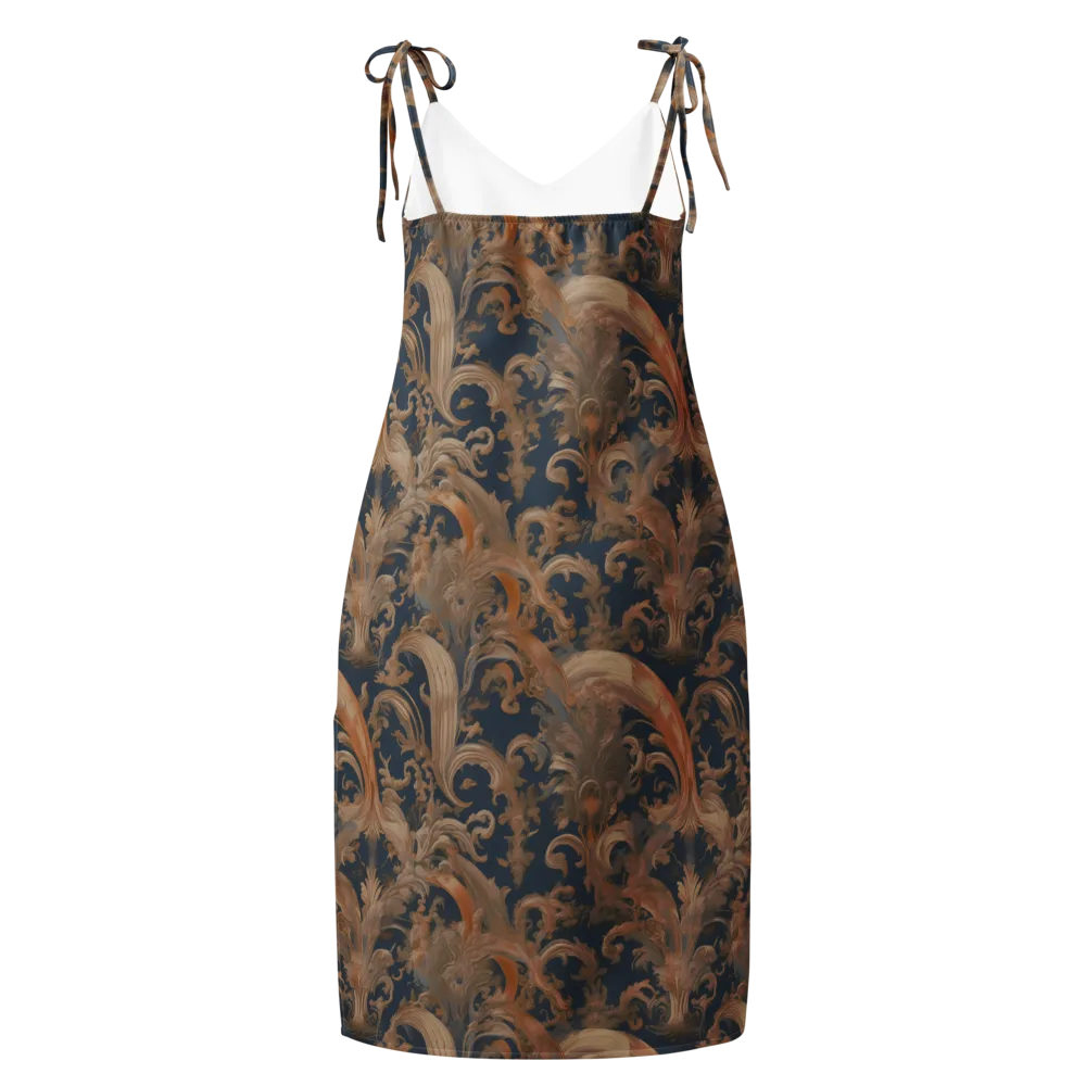 Baroque Midnight on Slip Dress — Back