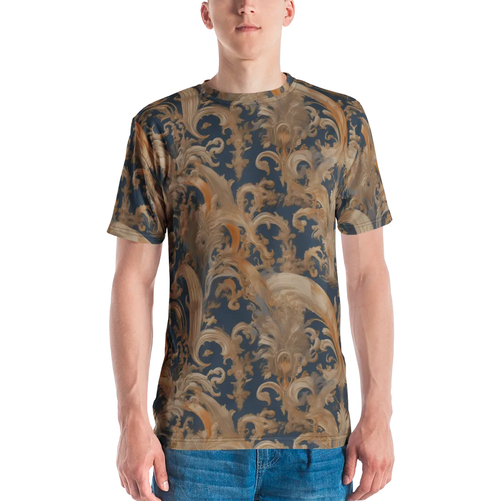 Baroque Midnight on Men's Crew Neck T-Shirt — Front