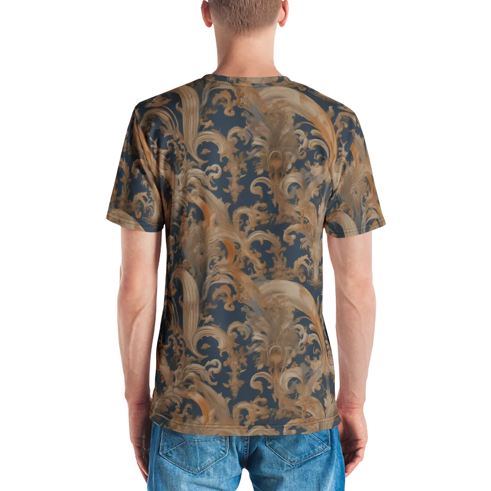 Baroque Midnight on Men's Crew Neck T-Shirt — Back