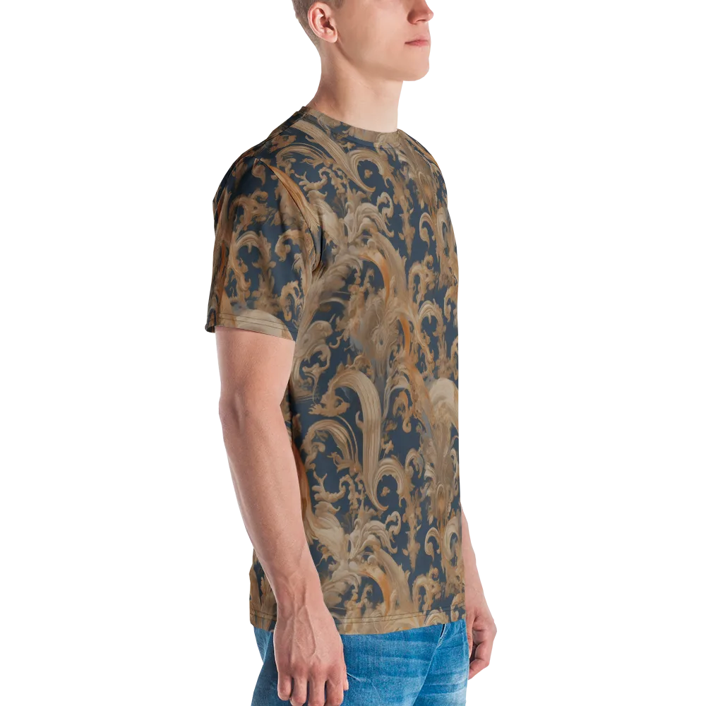 Baroque Midnight on Men's Crew Neck T-Shirt — Right