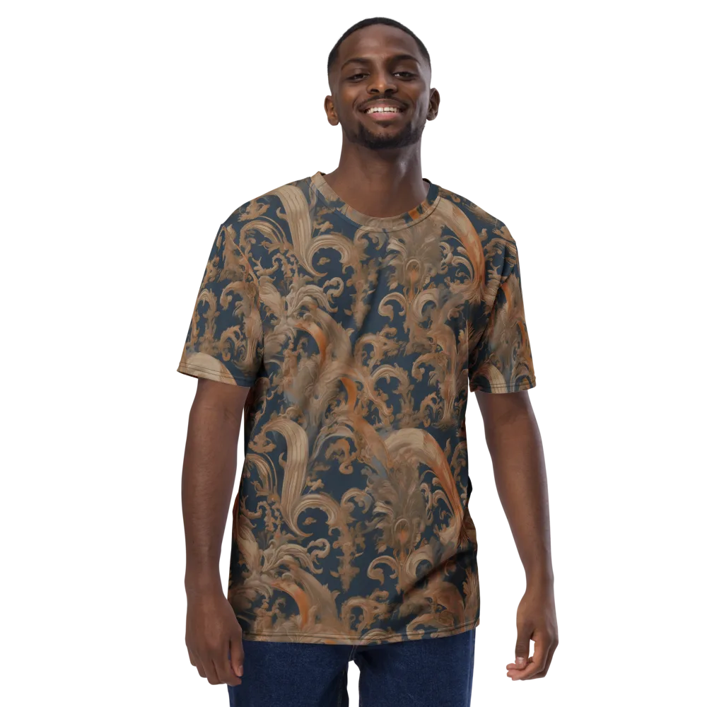 Baroque Midnight on Men's Crew Neck T-Shirt — Front