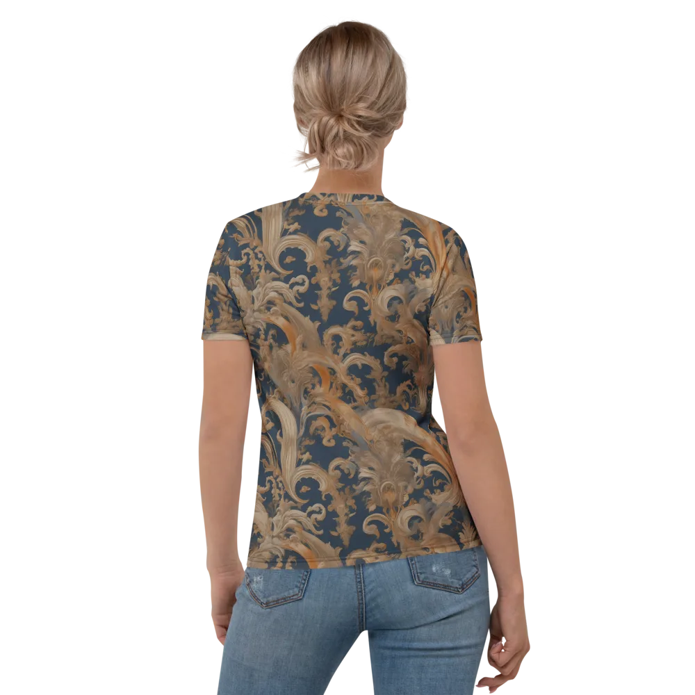 Baroque Midnight on Women's Crew Neck T-Shirt — Back