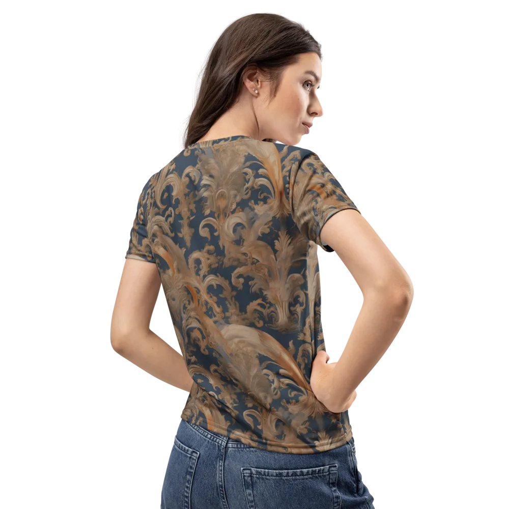 Baroque Midnight on Women's Crew Neck T-Shirt — Back