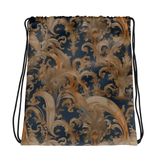 Baroque Midnight on a Drawstring Bag