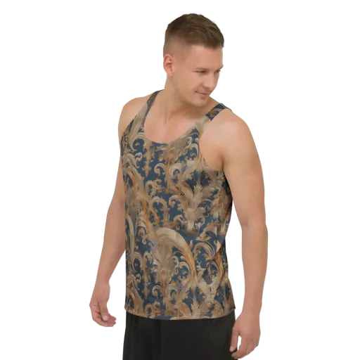 Baroque Midnight on a Men's Tank Top