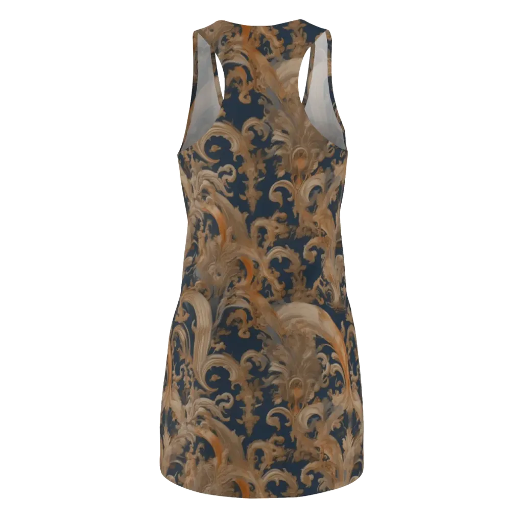 Baroque Midnight on Racerback Dress — Back