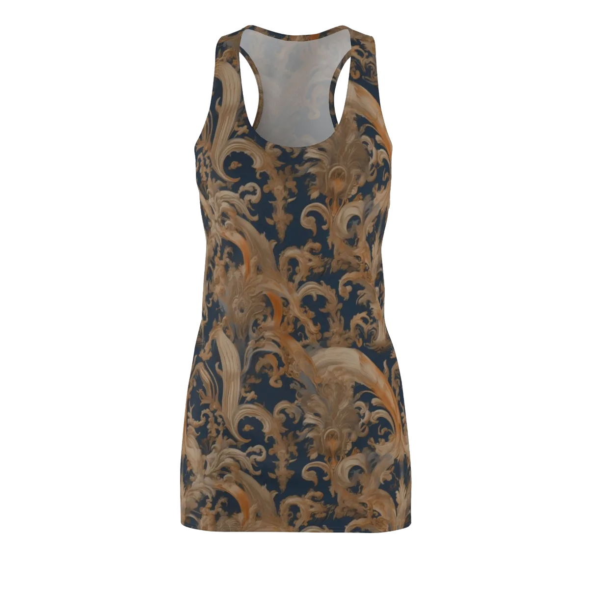 Baroque Midnight on Racerback Dress — Front