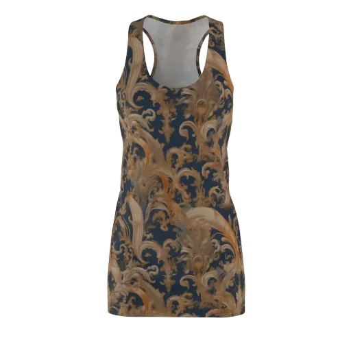 Baroque Midnight on a Racerback Dress