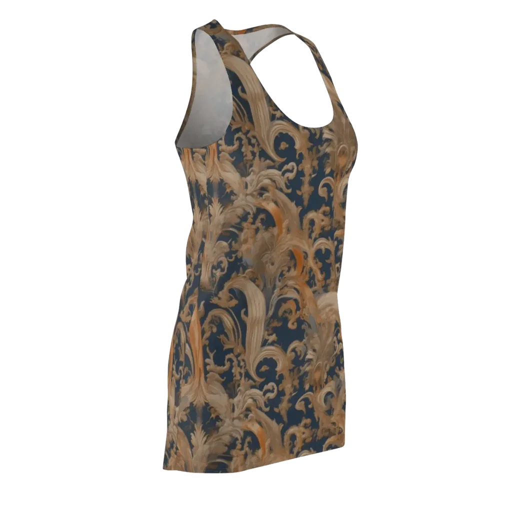 Baroque Midnight on Racerback Dress — Front Side