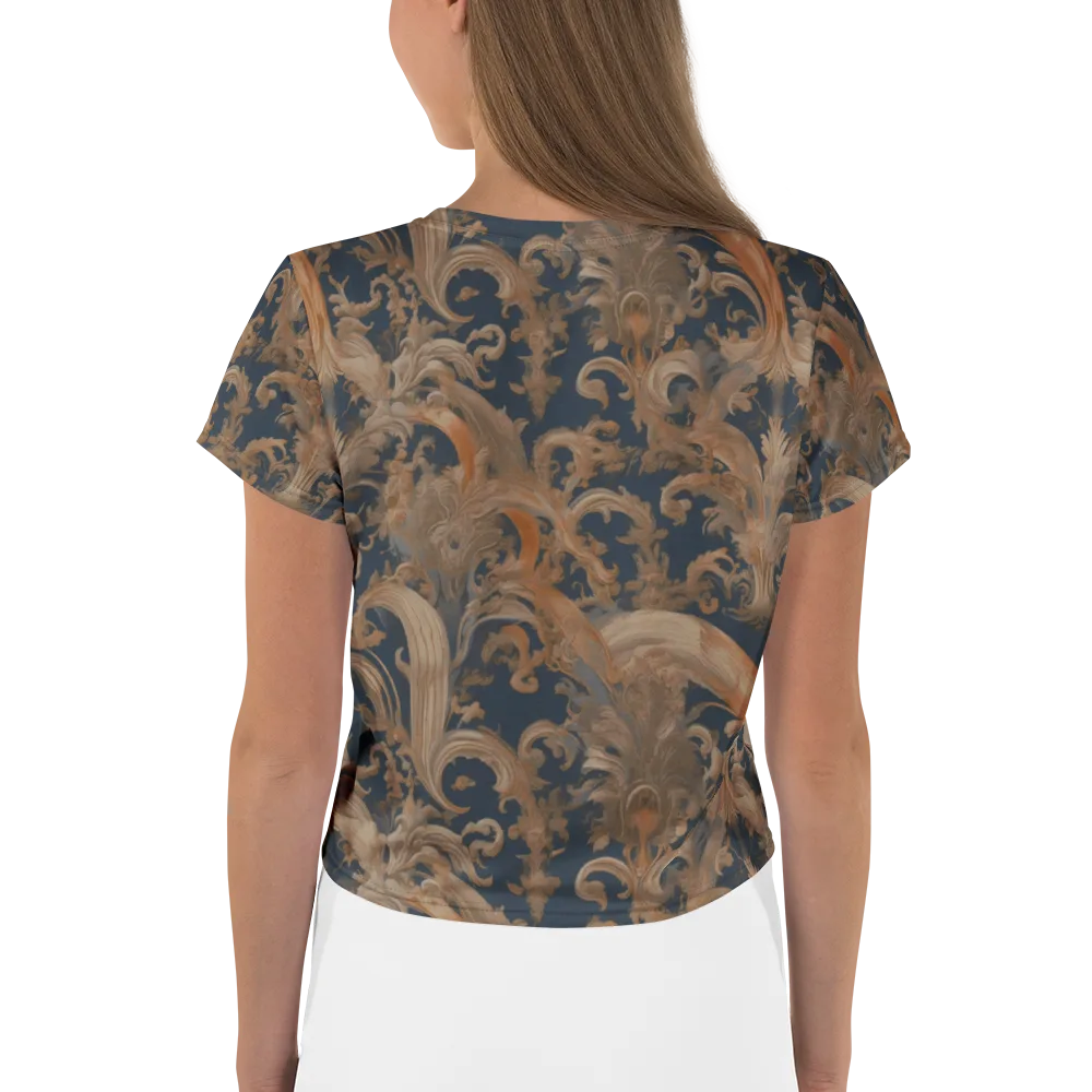 Baroque Midnight on Crop Tee — Back