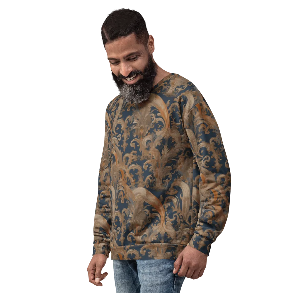Baroque Midnight on Sweatshirt — Left Front