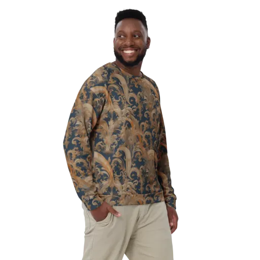 Baroque Midnight on a Sweatshirt