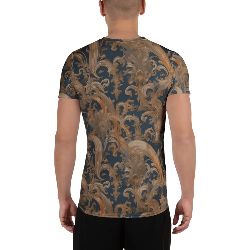 Baroque Midnight on Men's Athletic T-Shirt — Back