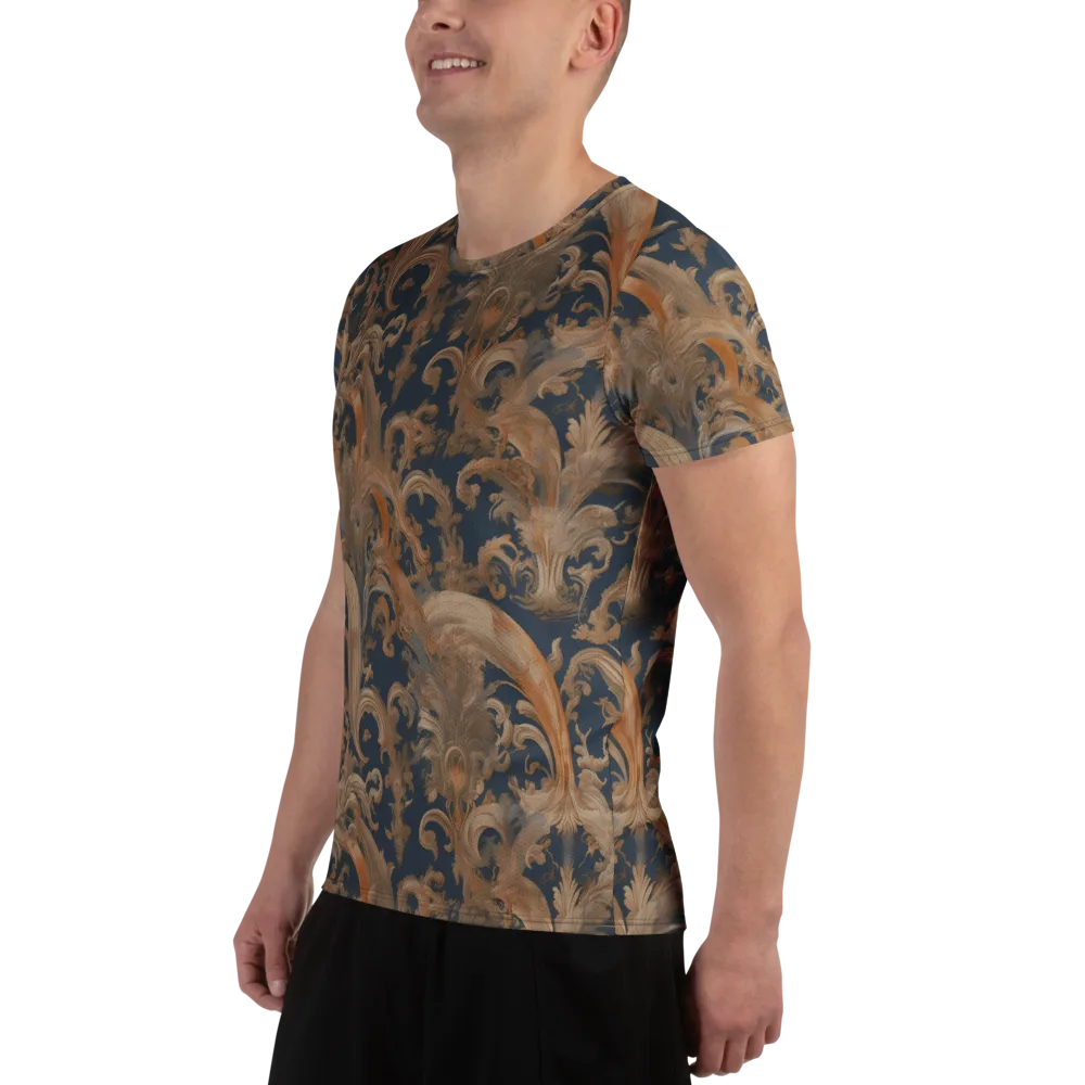 Baroque Midnight on Men's Athletic T-Shirt — Left
