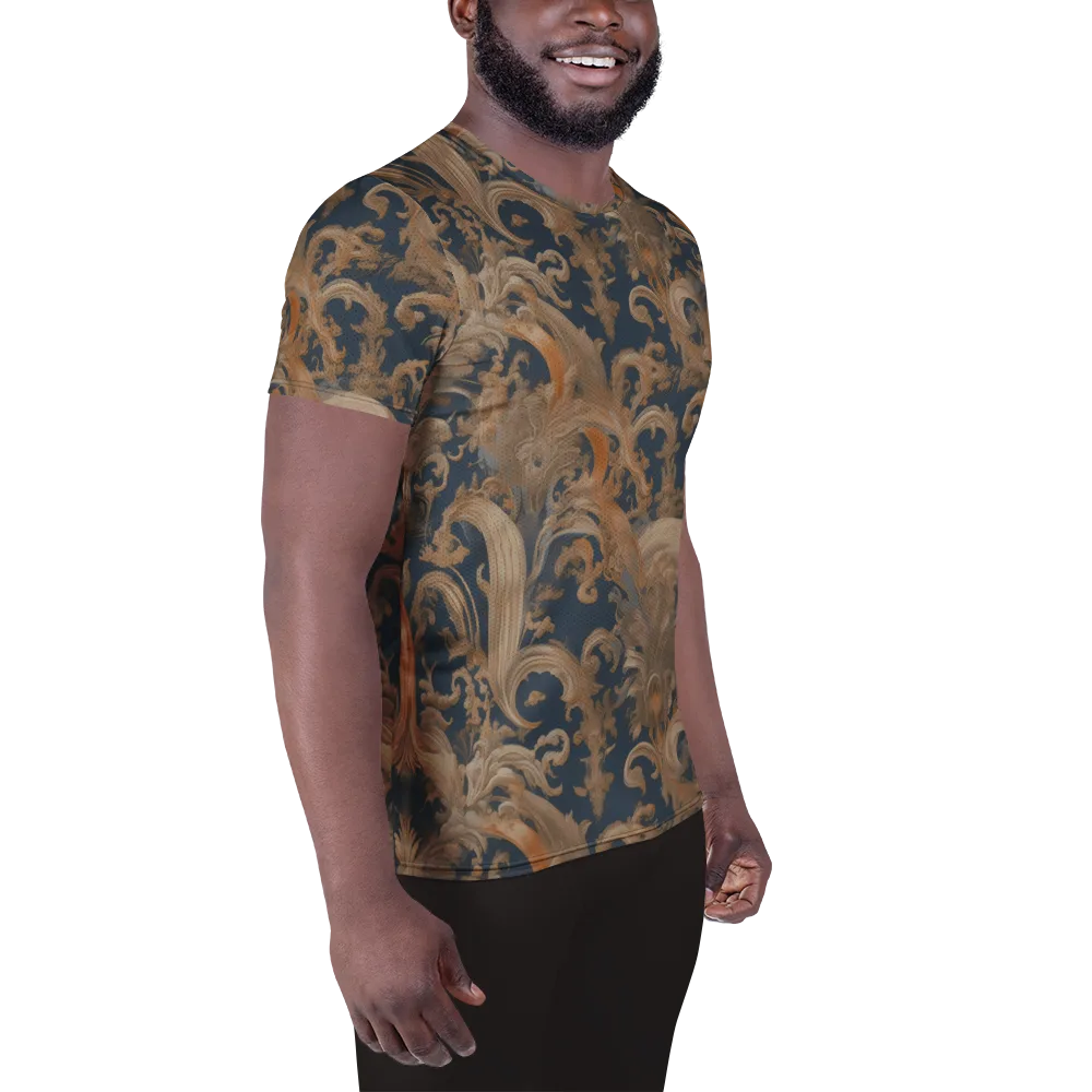 Baroque Midnight on Men's Athletic T-Shirt — Right