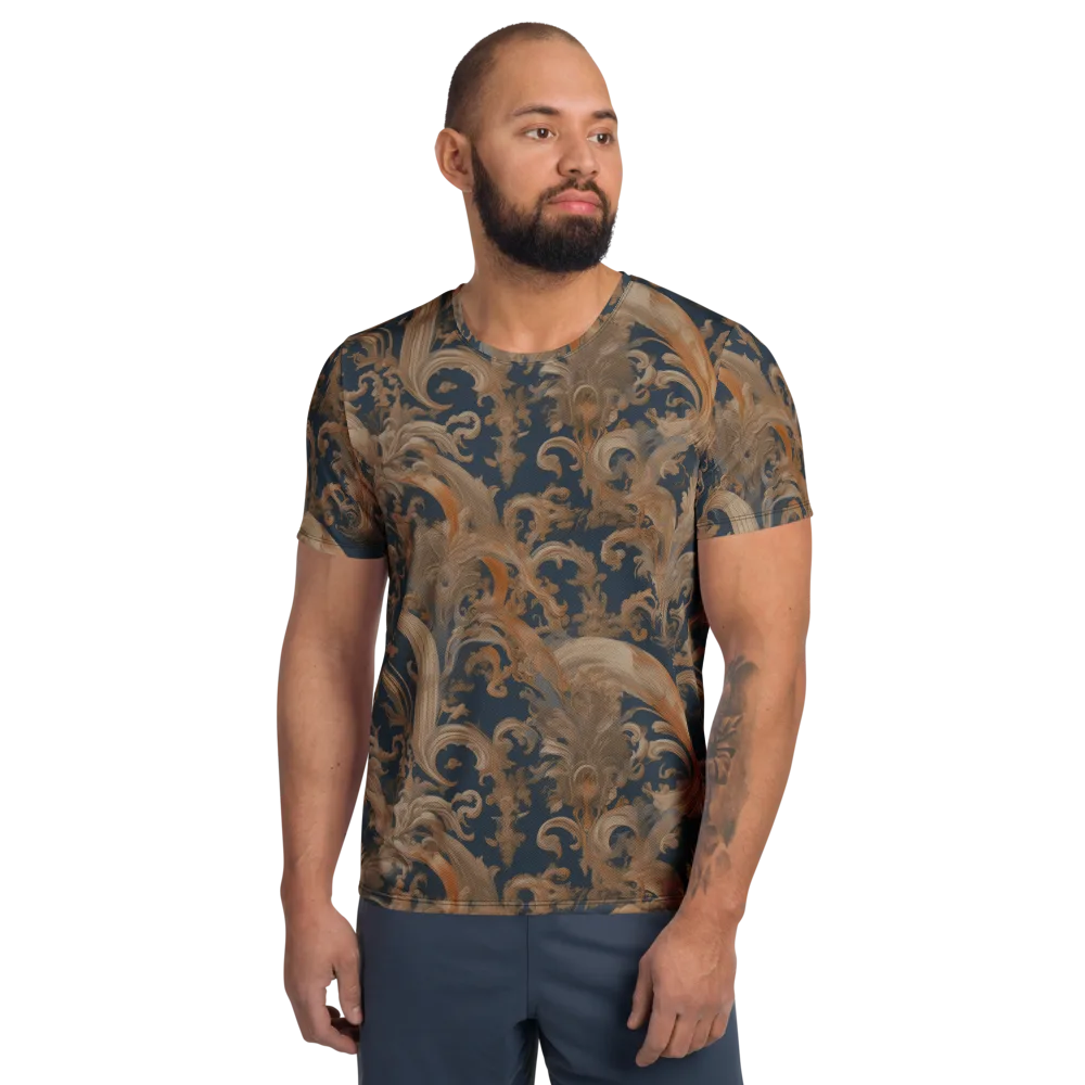 Baroque Midnight on Men's Athletic T-Shirt — Front