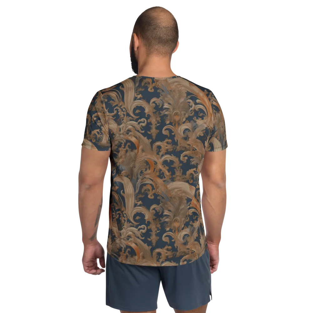 Baroque Midnight on Men's Athletic T-Shirt — Back
