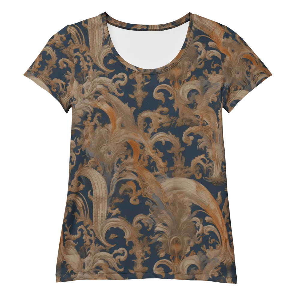 Baroque Midnight on Women's Athletic T-Shirt — Front