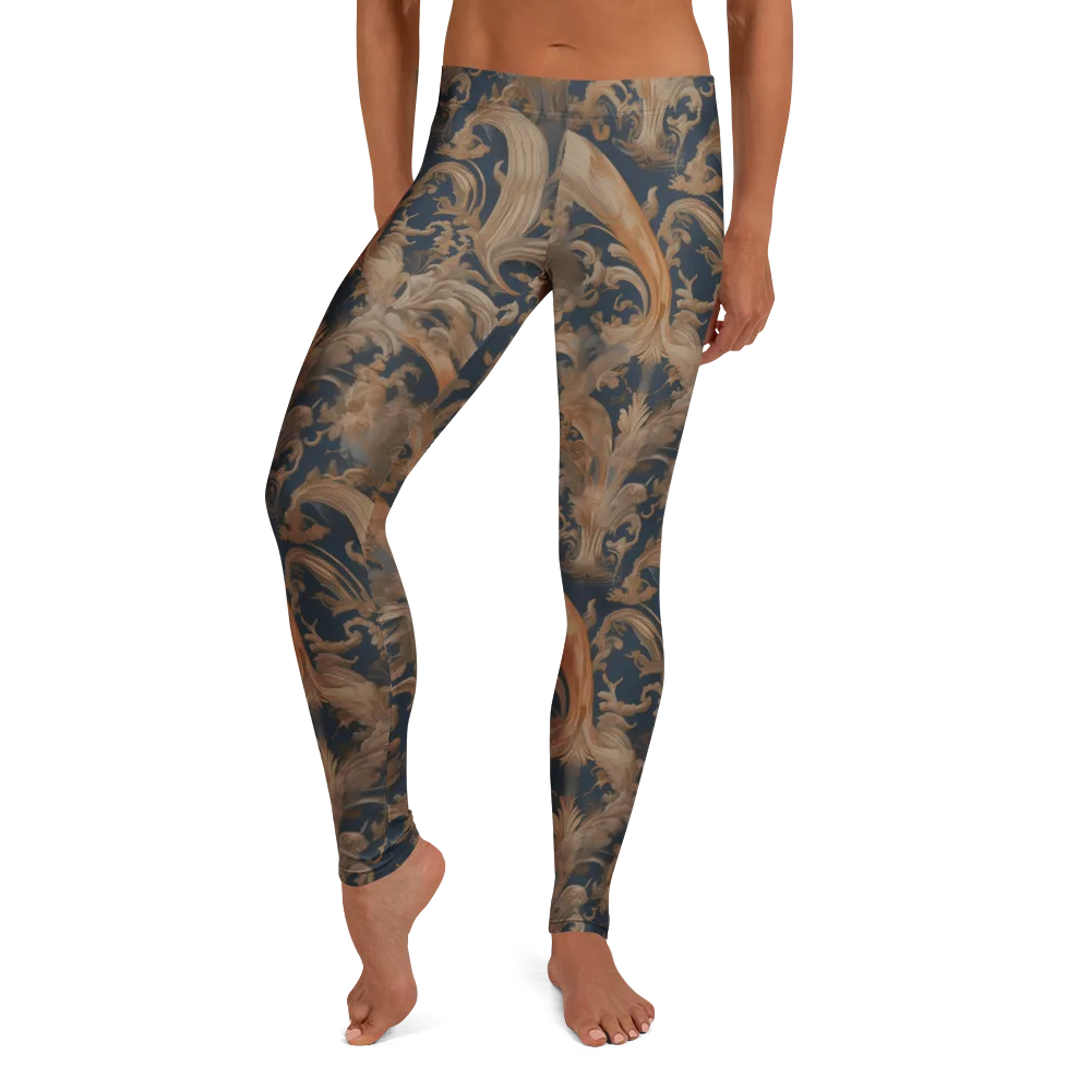 Baroque Midnight on Leggings — Front