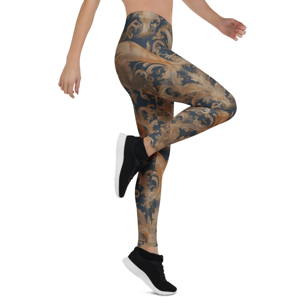 Baroque Midnight on Leggings — Right