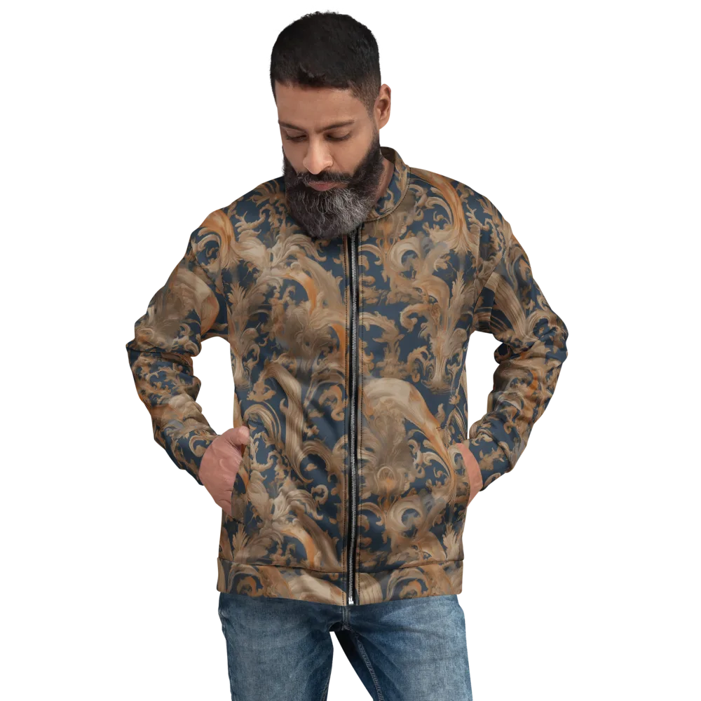 Baroque Midnight on Bomber Jacket — Front