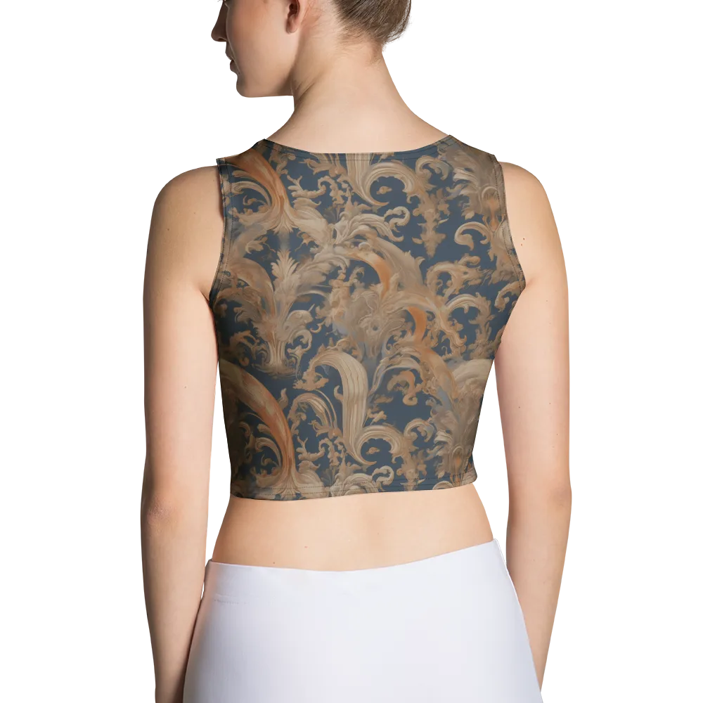 Baroque Midnight on Crop Top — Back
