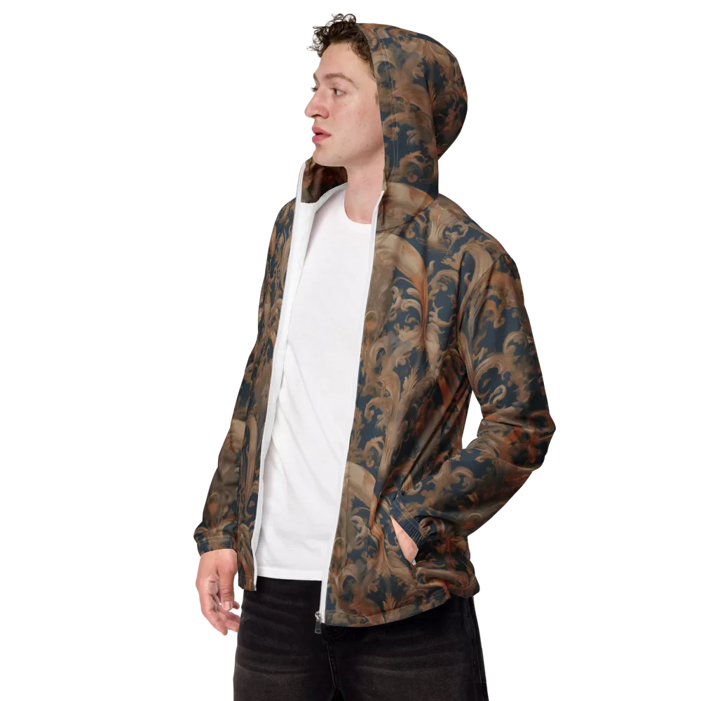 Baroque Midnight on Men's Windbreaker — Left Front