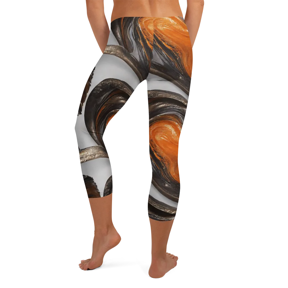 Molten Umber on Capri Leggings — Back