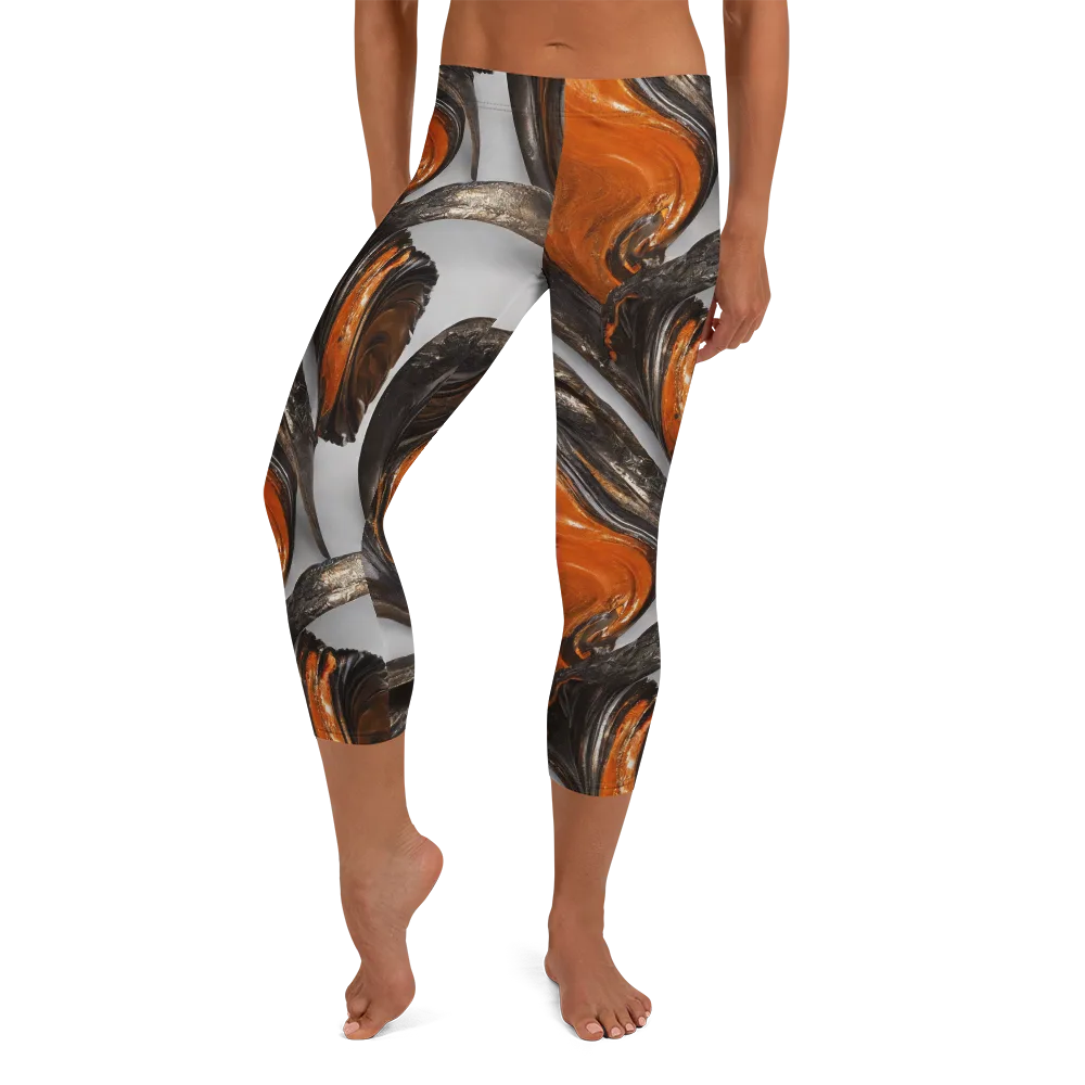 Molten Umber on Capri Leggings — Front