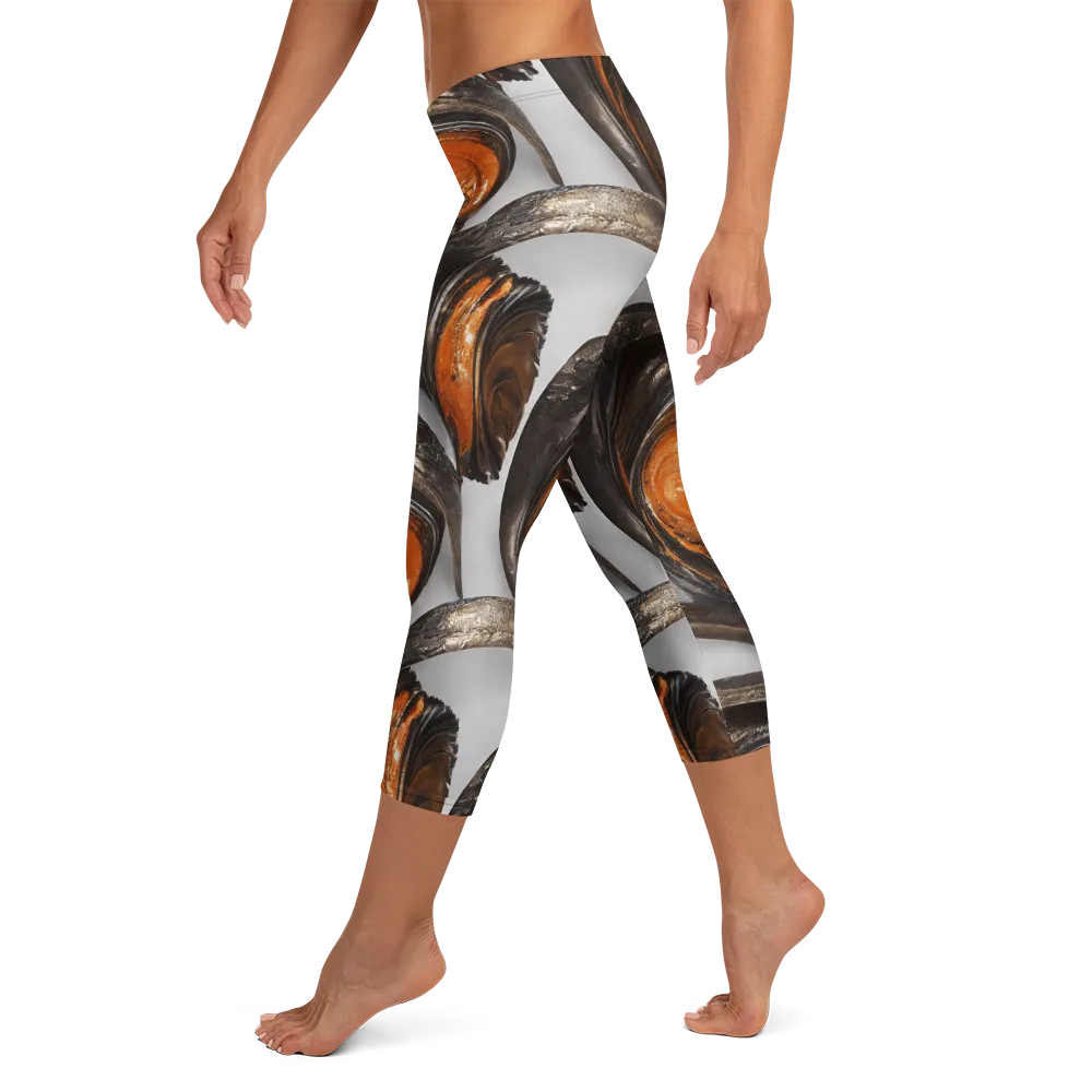 Molten Umber on Capri Leggings — Left