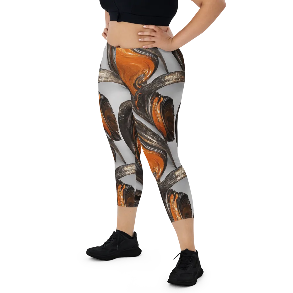 Molten Umber on Capri Leggings — Front