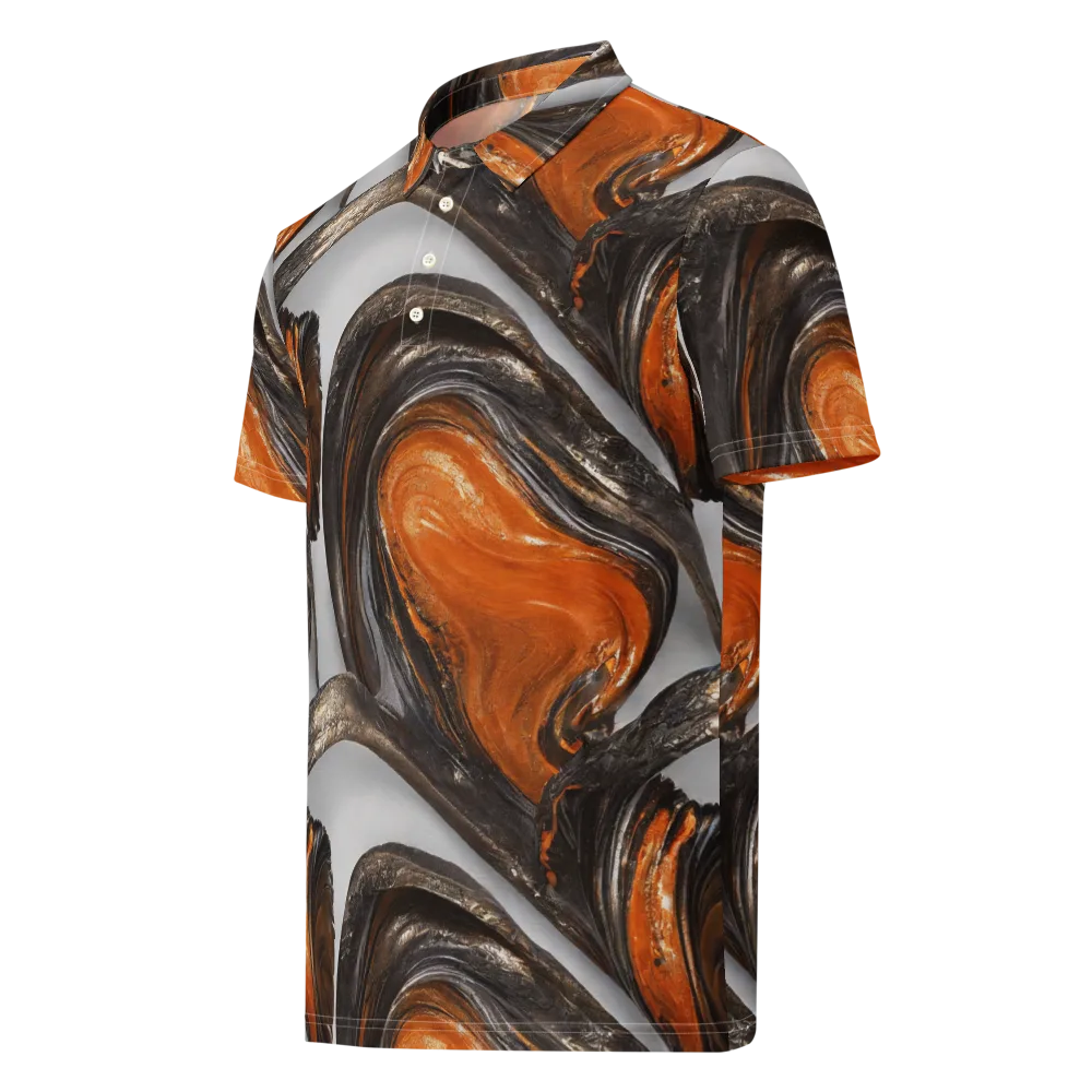 Molten Umber on Men's Slim Fit Polo Shirt — Left Front