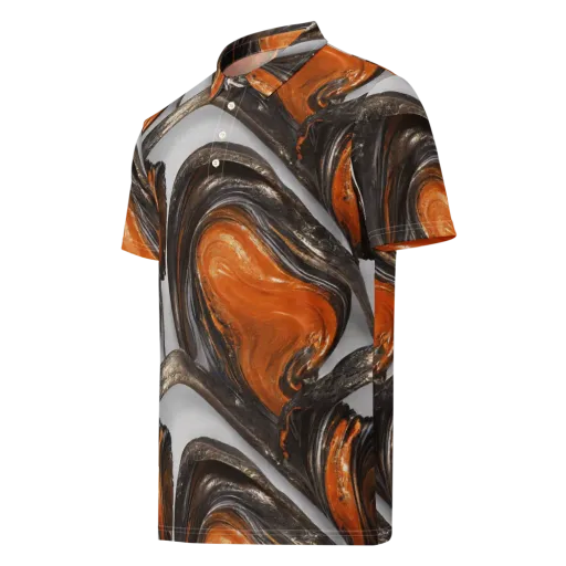 Molten Umber on a Men's Slim Fit Polo Shirt