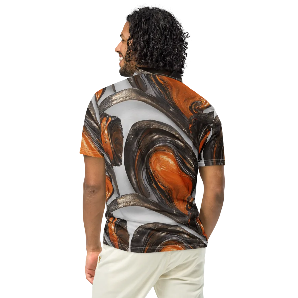 Molten Umber on Men's Slim Fit Polo Shirt — Back