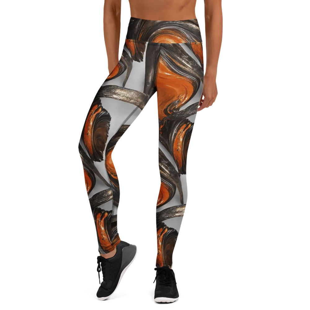 Molten Umber on Yoga Leggings — Front
