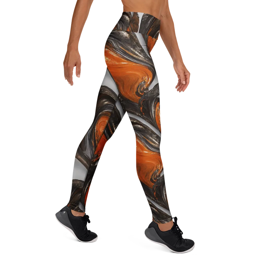 Molten Umber on Yoga Leggings — Right