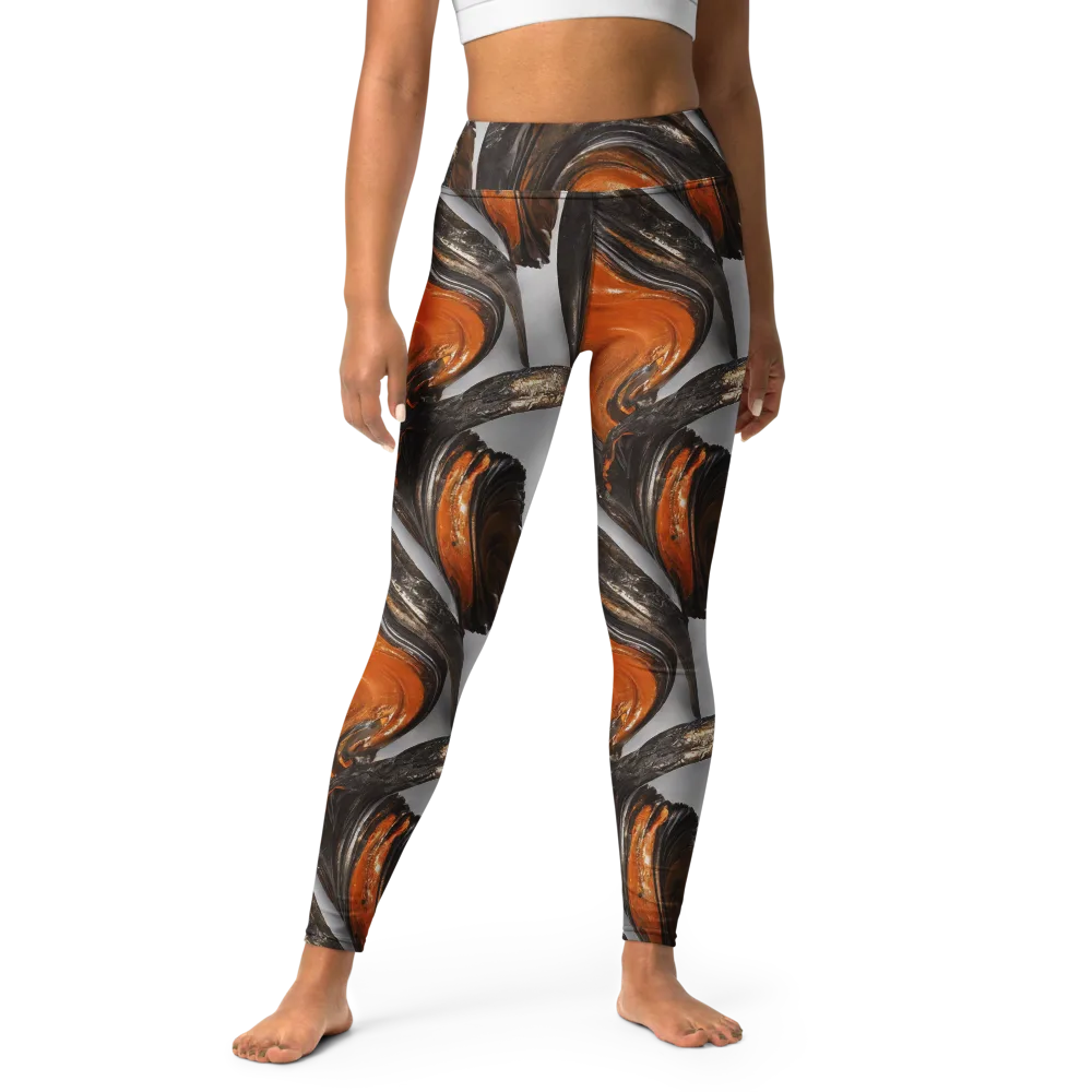 Molten Umber on Yoga Leggings — Front
